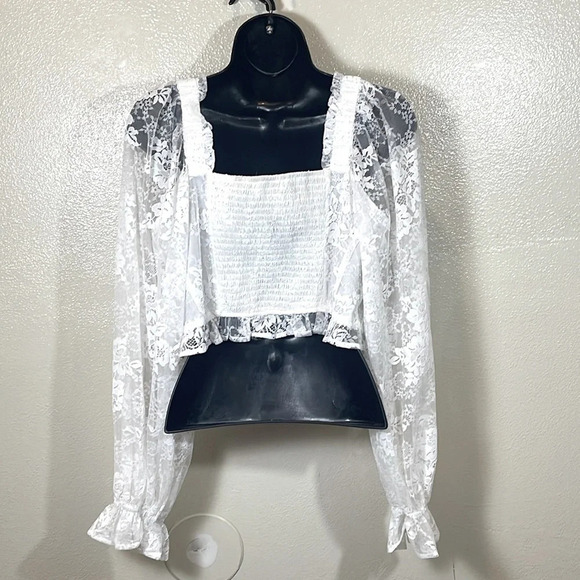 For Love & Lemons Cheyenne Lace Bustier Top size Large - Picture 3 of 10